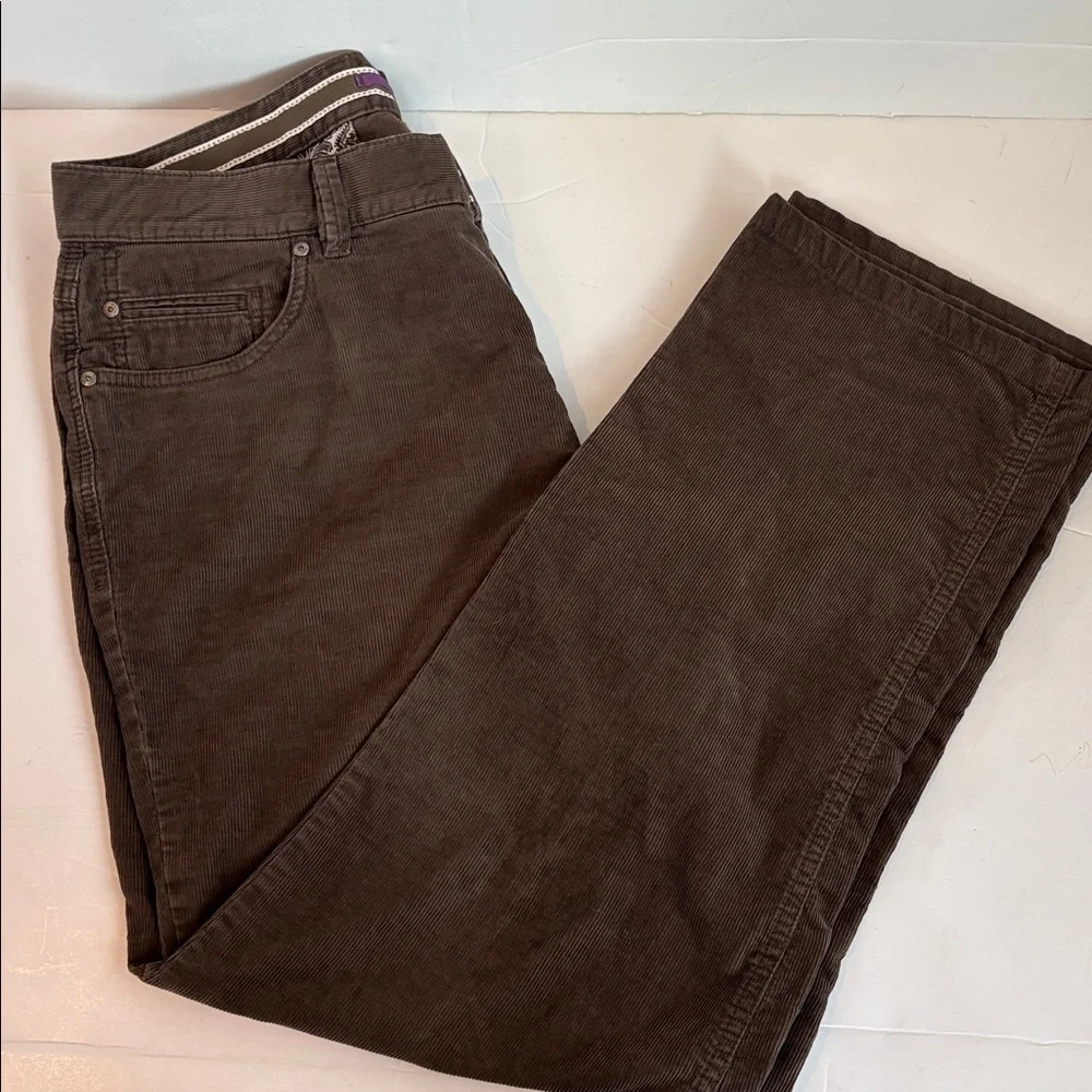 Hiltl trouser olive green men’s corduroy 5-pocket pants 36x34 98% cotton